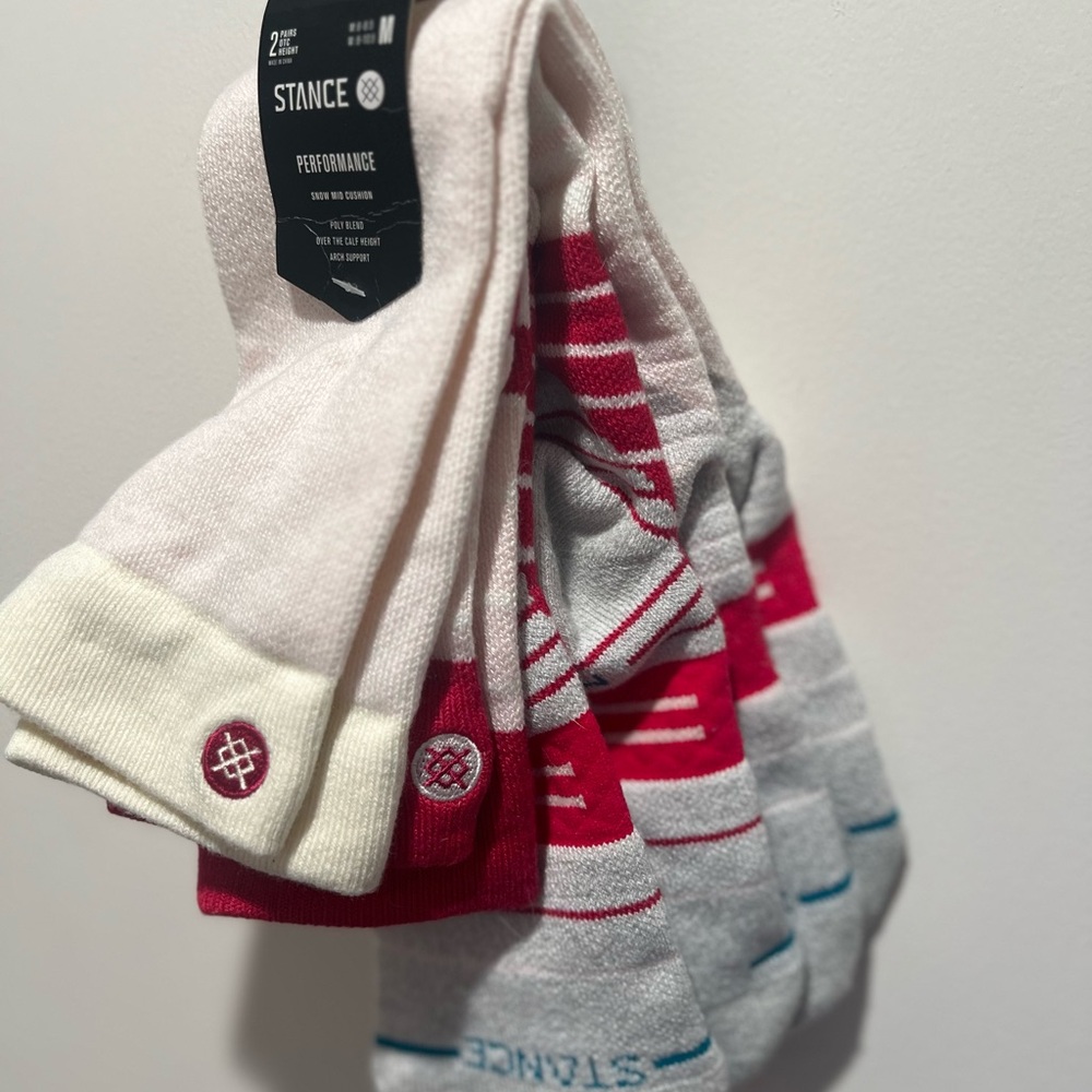 Stance Performance Snow Mid-Cushion Poly Blend Sock - 2 pairs - Size M